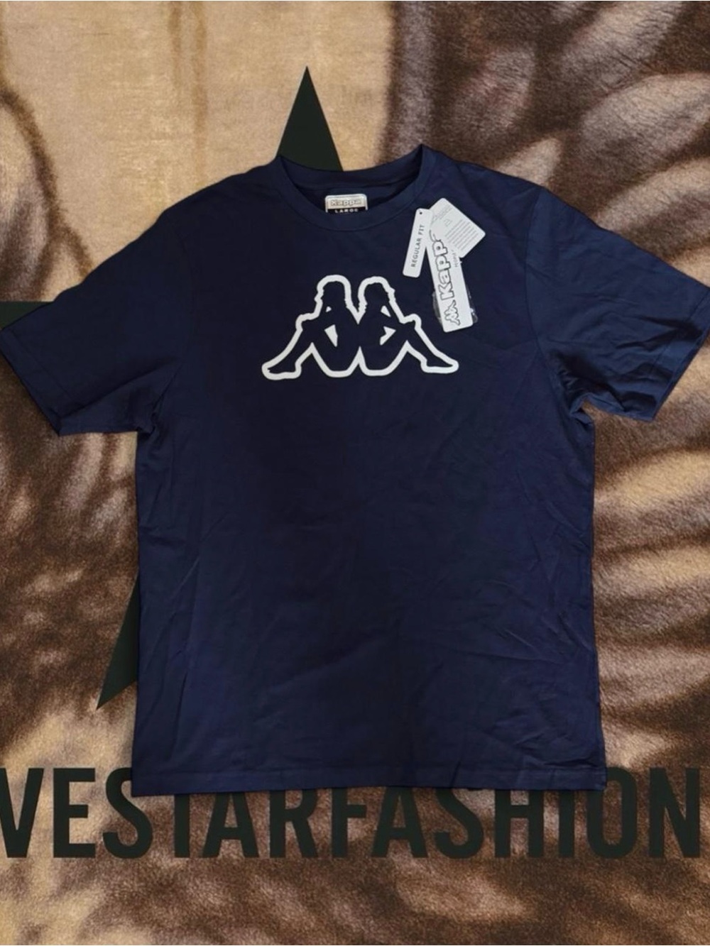 Kappa Navy T-Shirt with White Logo